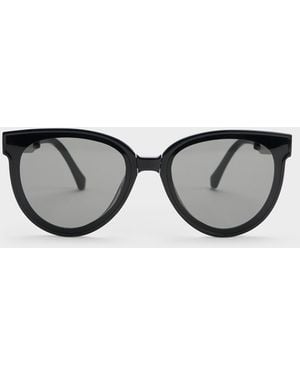 Charles & Keith Brea Foldable Aviator Sunglasses - Grey