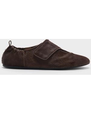 Charles & Keith Pippa Calf Hair Ballet Flats - Brown