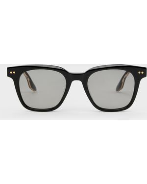 Charles & Keith Bianca Square Sunglasses - Black