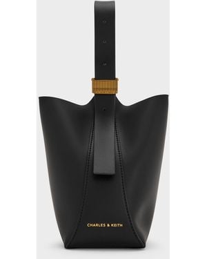 Charles & Keith Edna Bucket Bag - White