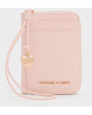 Charles & Keith Apfra Quilted Wristlet - Pink