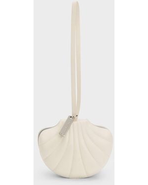 Charles & Keith Seashell Swirl-print Tote Charm - White