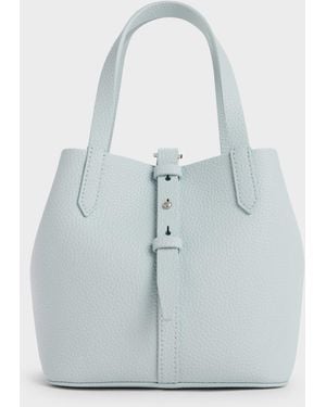 Charles & Keith Beryl Belted Bucket Bag - Blue