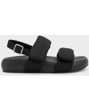 Charles & Keith Double-Strap Slingback Sandals - Black