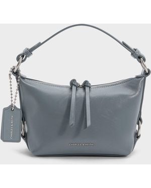 Charles & Keith Tatiana Tassel Hobo Bag - Blue