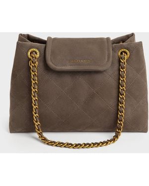 Charles & Keith Apfra Quilted Shoulder Bag - Multicolour
