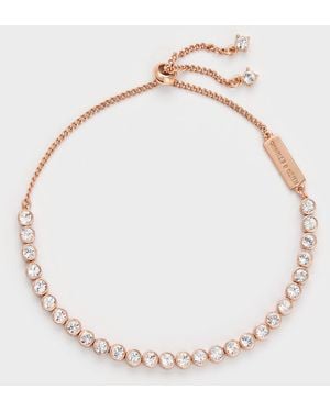 Charles & Keith Paige Crystal Tennis Bracelet - White