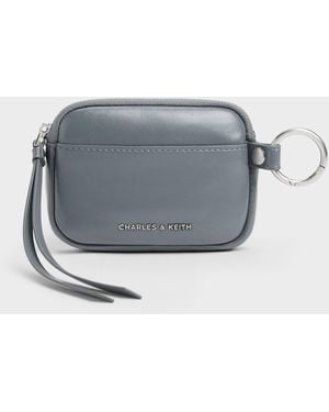 Charles & Keith Tatiana Zip-Around Card Holder - Gray