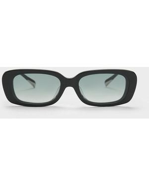 Charles & Keith Aubrey Rectangular Sunglasses - Black