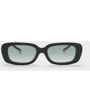 Charles & Keith Aubrey Rectangular Sunglasses - Black