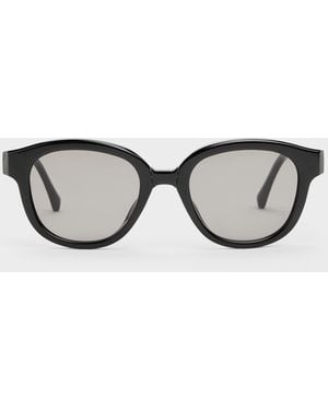 Charles & Keith Brea Round Sunglasses - Black