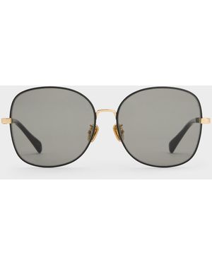 Charles & Keith Ivette Butterfly Sunglasses - Grey