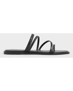 Charles & Keith Lliana Strappy Slide Sandals - White