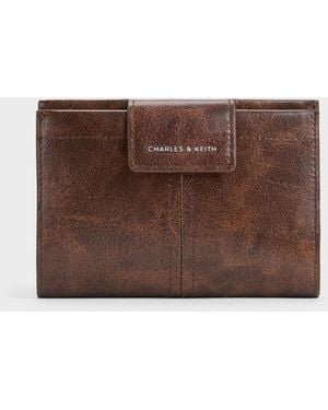 Charles & Keith Noane Passport Holder - Brown