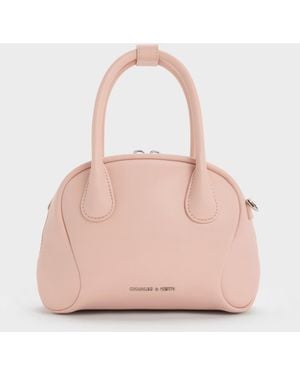 Charles & Keith Nelly Bowling Bag - Pink