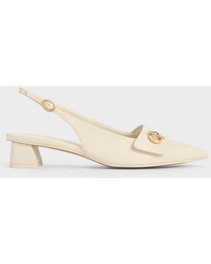 Charles & Keith Marley Slingback Pumps - Natural
