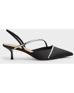 Charles & Keith Gem Slingback Kitten Heels - Multicolor