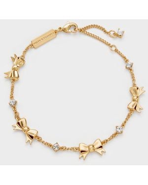 Charles & Keith Paige Bow Crystal Bracelet - Metallic