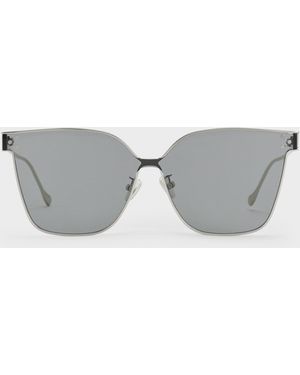 Charles & Keith Ginny Butterfly Sunglasses - Grey