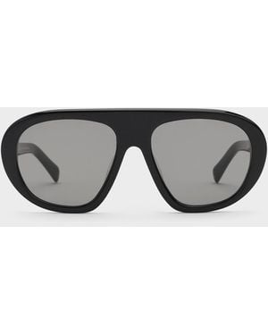 Charles & Keith Ramone Aviator Sunglasses - Grey