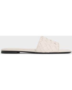 Charles & Keith Ivette Woven Slide Sandals - White