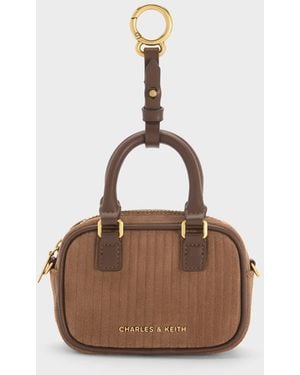 Charles & Keith Sianna Corduroy Bag Charm - Multicolor