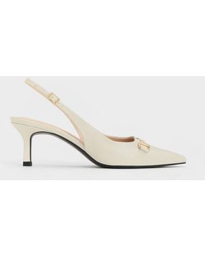 Charles & Keith Leslie Slingback Pumps - Natural