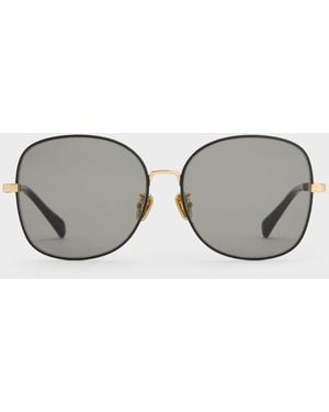 Charles & Keith Ivette Butterfly Sunglasses - Gray