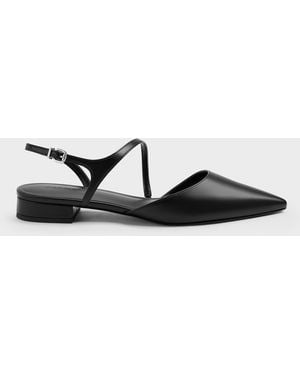 Charles & Keith Cordelia Pointed Slingback Flats - White