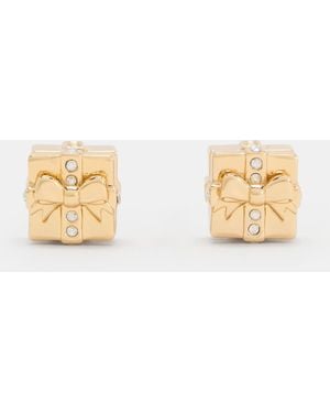 Charles & Keith Athalia Gift-Box Stud Earrings - Natural