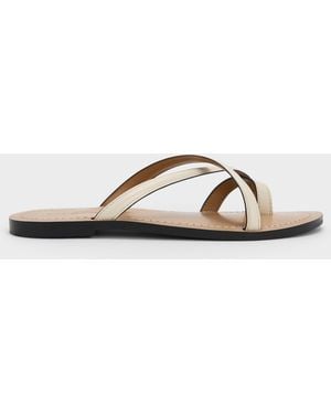 Charles & Keith Crossover Toe-ring Sandals - Multicolour