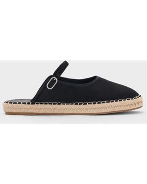 Charles & Keith Bernadine Faux Suede Espadrille Mules - Blue