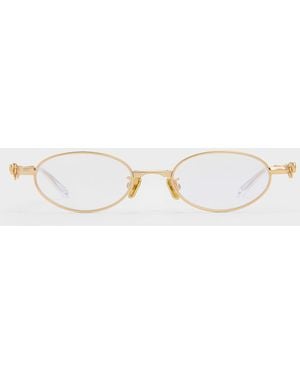 Charles & Keith Paige Bow Crystal Clear Sunglasses - Natural