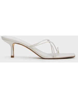Charles & Keith Strappy Heeled Sandals - White