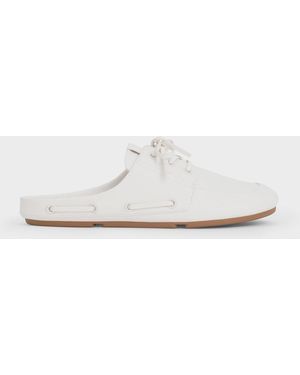 Charles & Keith Jude Slip-On Boat Shoes - White