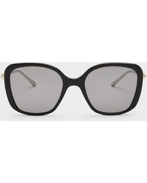 Charles & Keith Adalyn Butterfly Sunglasses - Grey
