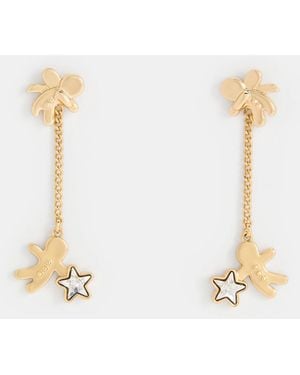 Charles & Keith Athalia Gingerbread-Fairy Drop Earrings - White