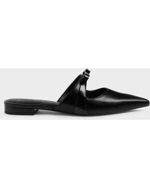 Charles & Keith Kaleen Pointed Mules - White