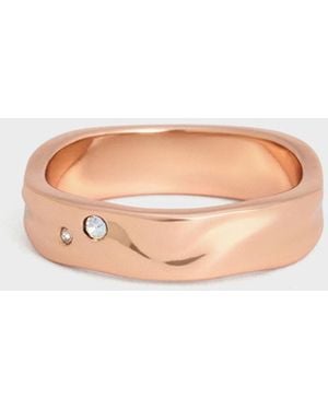 Charles & Keith Ottilie Crystal Sculptural Ring - White