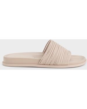Charles & Keith Fianna Strappy Slide Sandals - Natural