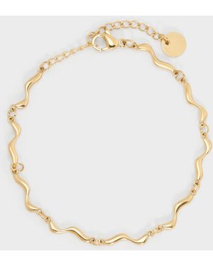 Charles & Keith Emilia Wavy Bracelet - White