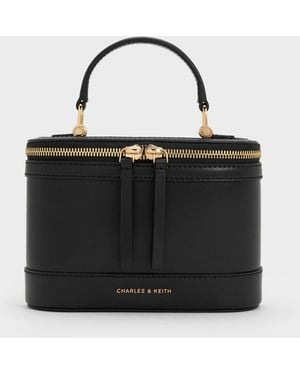 Charles & Keith Enola Top Handle Vanity Bag - Black