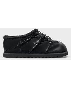 Charles & Keith Egan Nylon Puffy Mules - Black