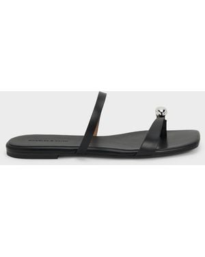 Charles & Keith Raina Toe-Ring Sandals - White