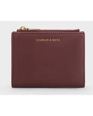 Charles & Keith Harmonee Top-Zip Small Wallet - Purple