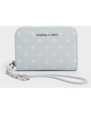 Charles & Keith Sianna Polka-dot Wristlet - White