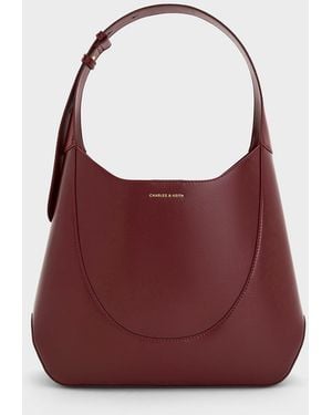 Charles & Keith Sigrid Hobo Bag - Red