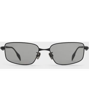 Charles & Keith Celestia Rectangular Sunglasses - Gray