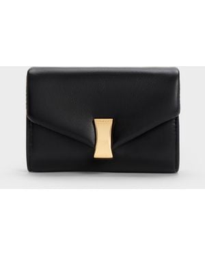Charles & Keith Lilibet Chain-Strap Wallet - White