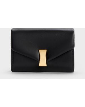 Charles & Keith Lilibet Chain-Strap Wallet - White